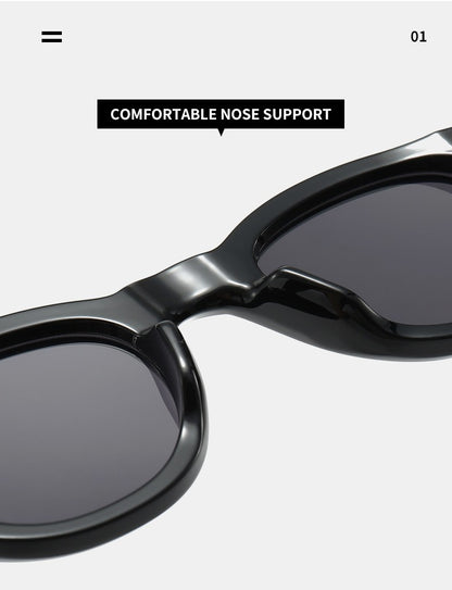 Óculos de sol pequenos redondos da moda femininos retrô com lentes transparentes Ocean Shades UV400 masculinos com rebites estilo punk