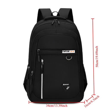 Men's backpack - large capacity, adjustable shoulder straps, multiple compartments, suitable for school, travel, and work, casua