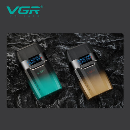 VGR Face Shaver 9000 RPM Foil Shaver LED Electric Shaver Professional Beard Trimmer Reciprocating Shaving Machine for Men V-308
