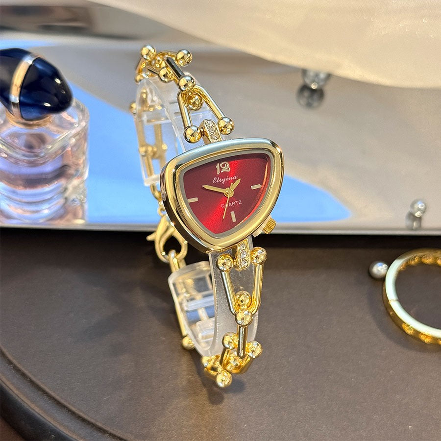 Ladies' Fashionable Trendy U-Shaped Quartz Watch with New Polygonal Alloy Case Must-Have Accessory for Trendy Outfits