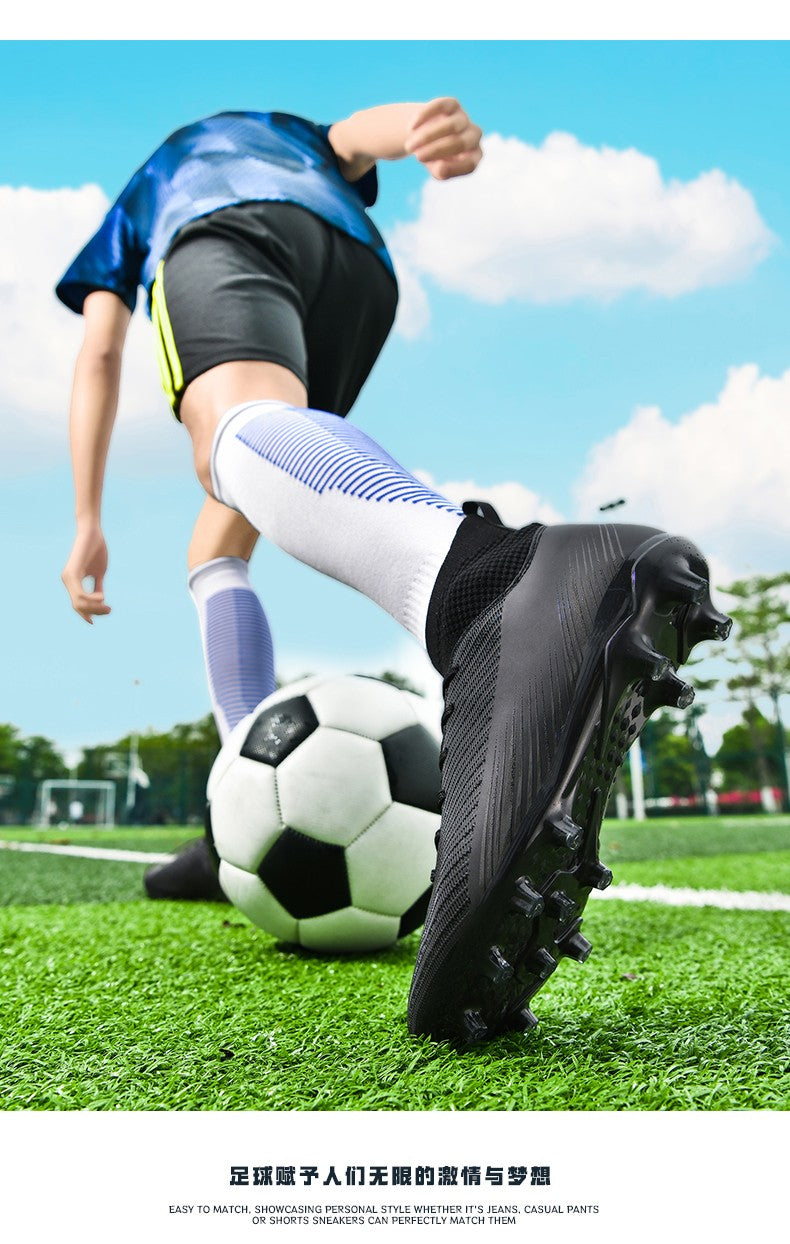 Men Fast Soccer Shoes Professional TF/FG Indoor Futsal Football Field Boot Unisex Society Cleats Long Spikes Sneaker Comfortable