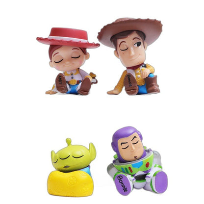 Bonecos de Anime Versão Q Toy Story Woody Alien Universidade Monstros James P. Sullivan Modelo Brinquedos Presente de Natal para Crianças