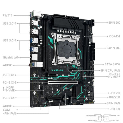 MACHINIST X99 B9 Motherboard Optional LGA 2011-3 Xeon E5 2667 V4 Processor CPU combo And 16GB DDR4 RAM kit USB3.0