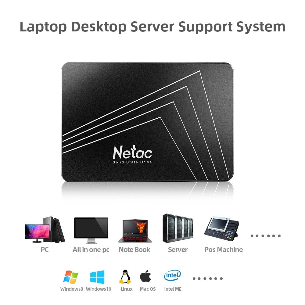 Netac SSD SATAIII 2.5 polegadas SSDs 4 TB 2 TB 1 TB 512 GB para PC Disco Rígido 128 GB 256 GB HD Desktop Unidade de Estado Sólido N530S
