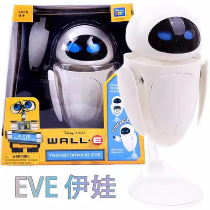 Brinquedos de Anime da Disney WALL E Transformando EVE Robô Boneco de Ação Modelo Brinquedo Presente de Natal para Crianças Brinquedos Colecionáveis