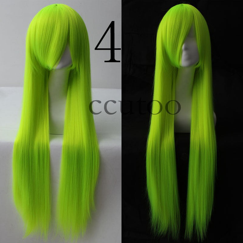 ccutoo 100cm Peruca de Cosplay Reta Sintética de Cabelo Longo de Alta Temperatura 82 Cores Disponíveis