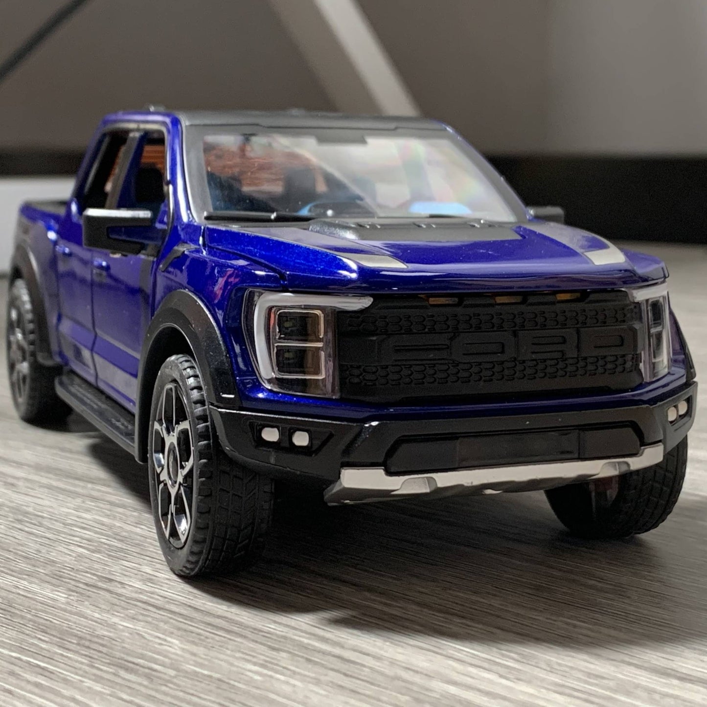 Caminhonete Ford Raptor F150 de Liga Leve, Escala 1:20, Veículos Fundidos e Brinquedos de Carro, Modelo Miniatura para Crianças e Presentes