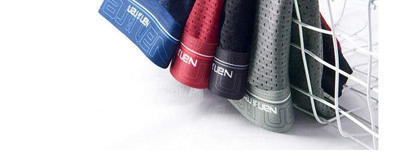 4pcs Men's Boxer Shorts Ice Silk Underwear Plus Size Underpants Cool Breathable Sexy Slim Panties Mesh Lingerie Wholesale Lots