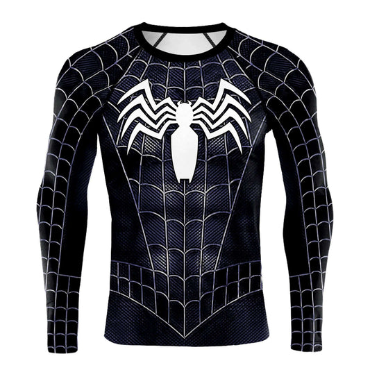 Men Gym T-shirts Superhero 3D Printed Cosplay Top Fitness Compression Tee Shirt Long Sleeve Elastic Sportwear Fashion Male Cloth