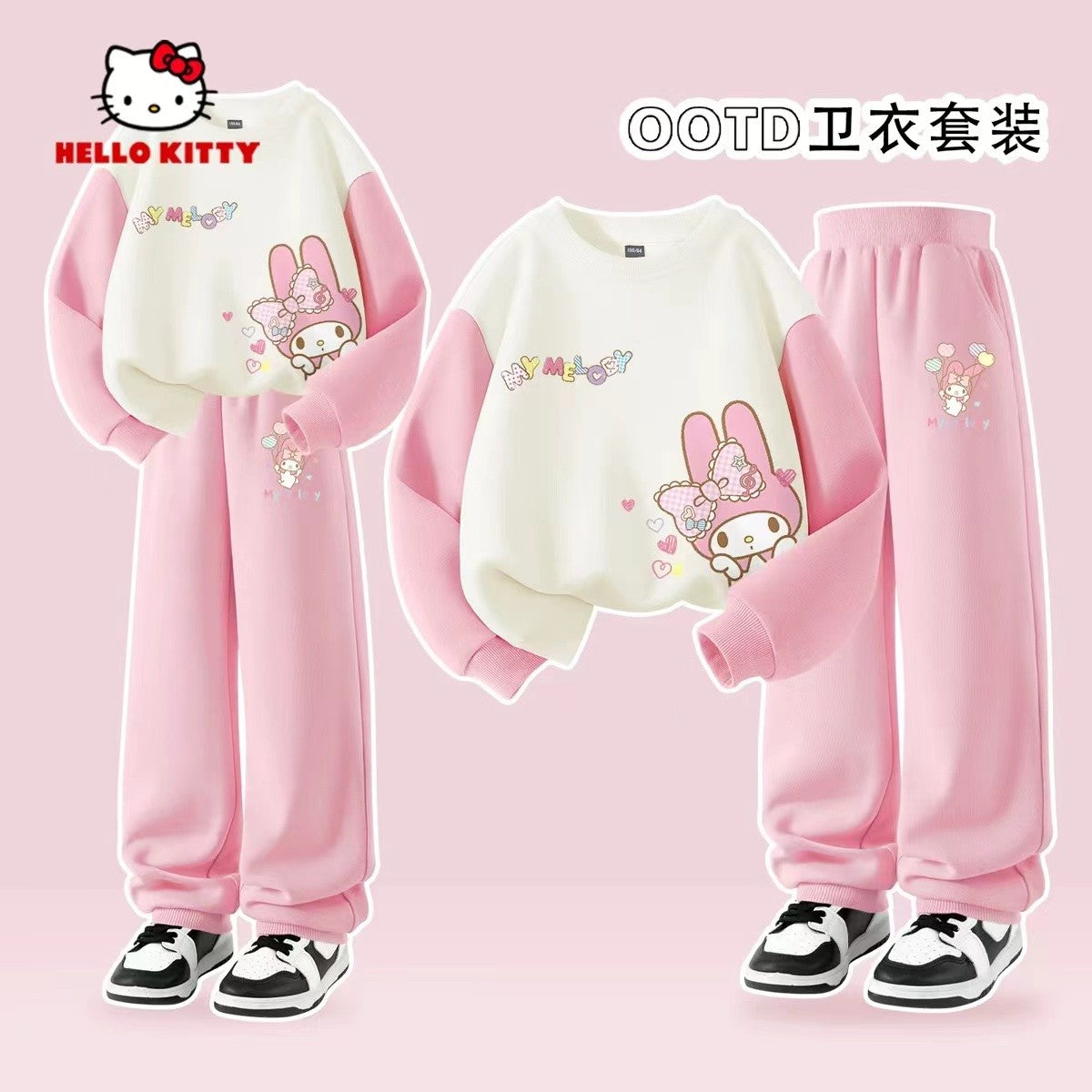 Autumn Baby Girl Clothes Set Cartoon Printed Pullover Sweatshirts Top And Pants Bottom 2 Pieces Suit Kid Children Boy Tracksuits