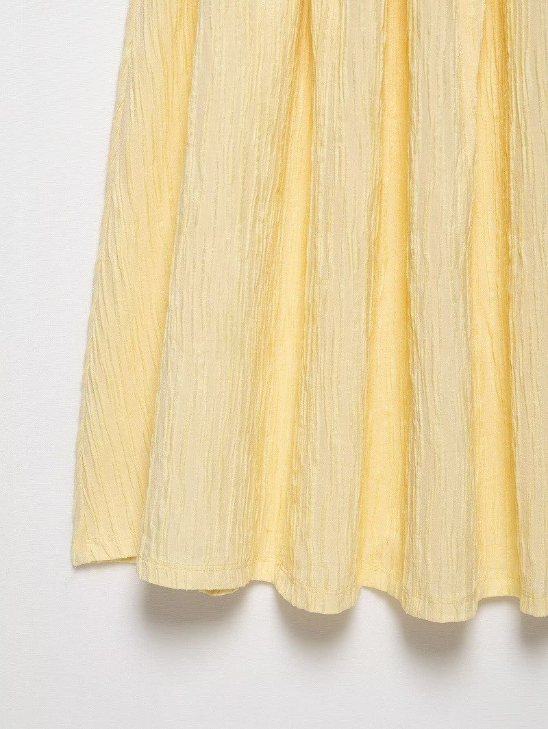 MUJER Pleated Slip Midi Dress Woman Elegant Party Long Dresses for Women Casual