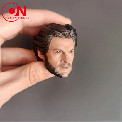 Em Estoque 1/6 Escala Jovem Wolverine Logan Hugh Jackman Head Sculpt Sem Charuto Compatível com Corpo de Figura de Ação Worldbox de 12''