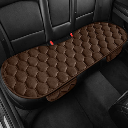 Car seat cushion three piece set, single seat, single piece, winter plush backrest, no binding, anti slip, cold resistant pad