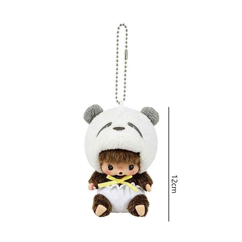 2026 NEW Monchhichi Plush Doll Pendant Kawaii Monkey Keychain Cute Cartoon Couple Keyring Bag Charms Birthday Gift ??? ?????