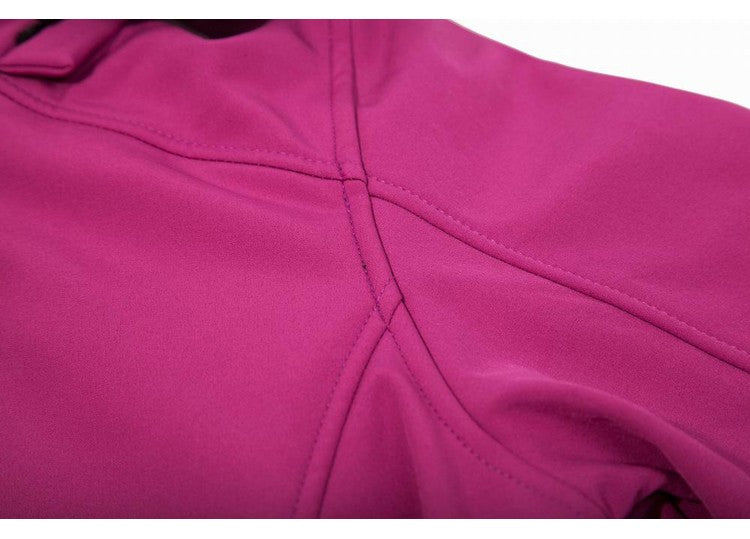 Women's Hiking Jacket Long Soft Shell Fleece Outdoor Windbreaker Camping Trekking Climbing Female Coats Winter