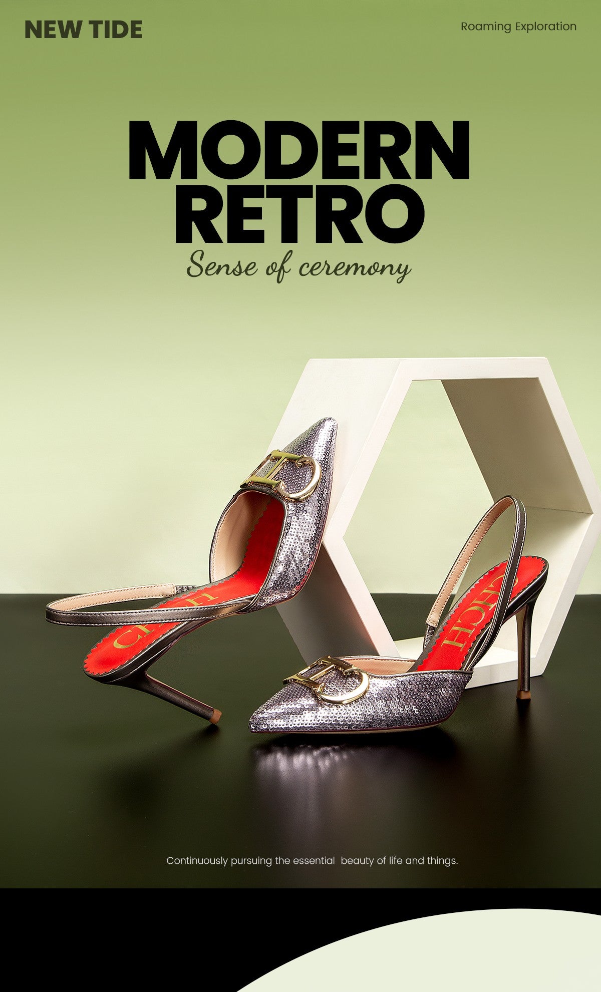 CHCH Salto Alto Feminino 2025 Ponta Fina Destiny Bico Fechado Salto com Tiras Sapatos de Festa Casamento Sexy 9cm