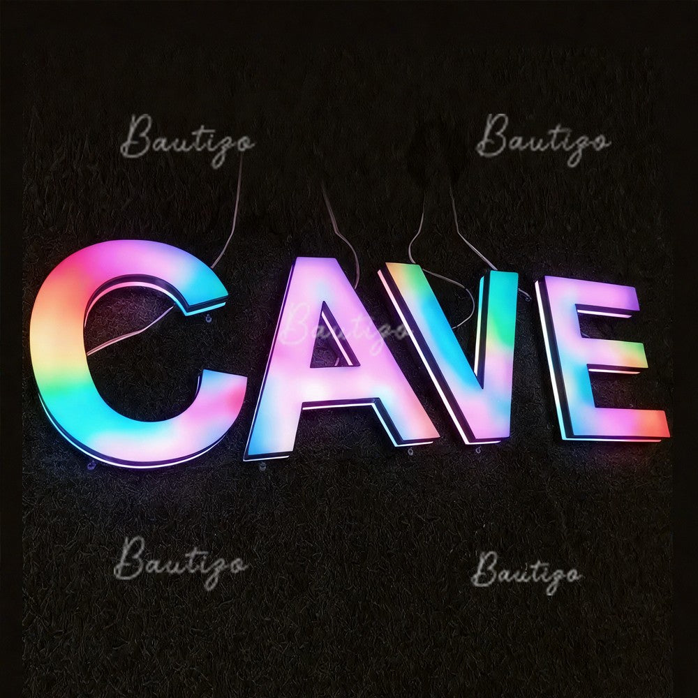 Custom Advertising Led Letters RGB Light Sign Luminous Signage Full Color Acrylic Business Logo Wall Brand