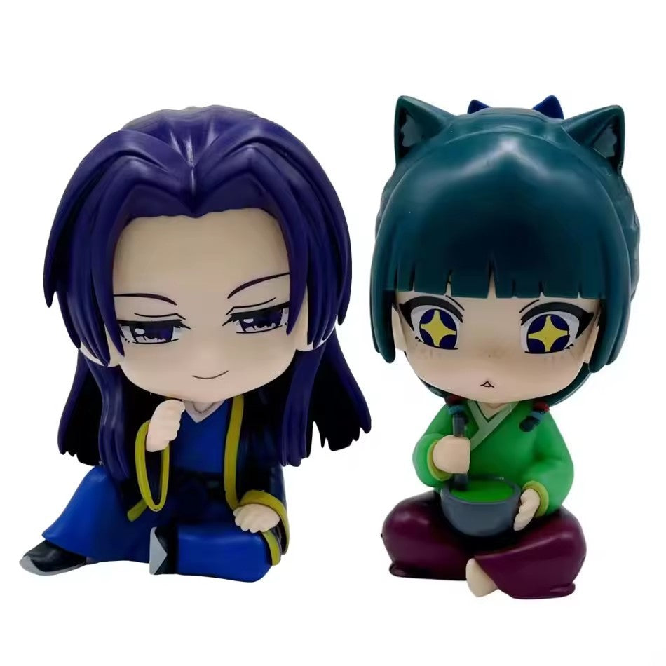 The Apothecary Diaries Maomao Jinshi Q Version Mini Figure Anime Periferia Kawaii Sentado Brinquedos Enfeites de Carro de Mesa Modelo Presentes