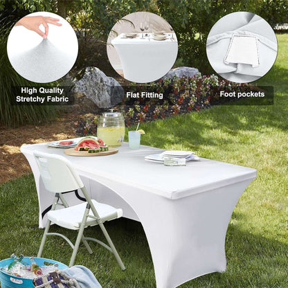 Wedding Spandex Table Cloth Cover Rectangular One Side Open Hotel Banquet Birthday Party Show Decoration Nice Look Design