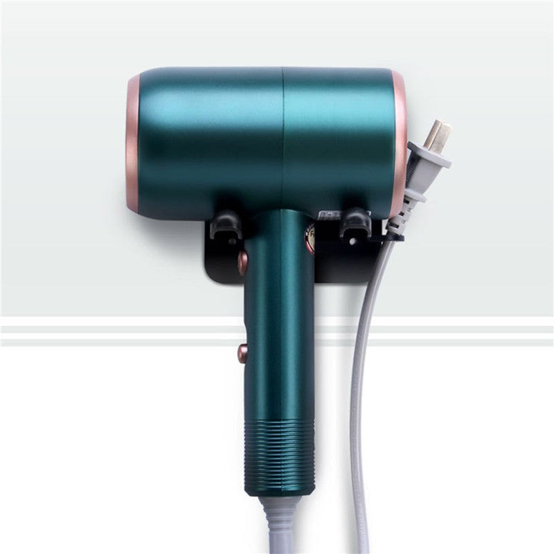 Suporte de Secador de Cabelo Organizador Soprador Adesivo Montado na Parede Sem Pregos Sem Furos Aço Inoxidável Espiral Suporte Armazenamento Para Banheiro
