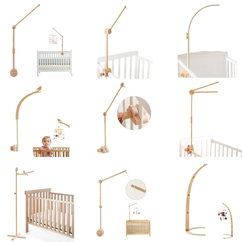 Brinquedo Chocalho para Bebê, Suporte de Berço, Móbile de Madeira, 0-12 Meses, Recém-nascido, Chocalho de Crochê, Suporte para Pendurar Brinquedos, Suporte para Berço de Bebê, Presente