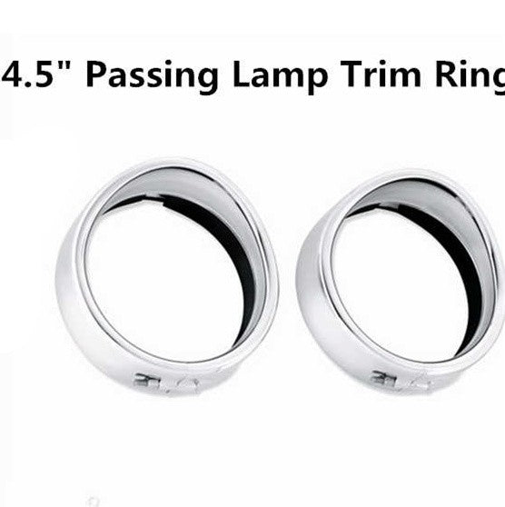 Motorcycle Headlight Trim For Harley Touring Road King Electra Glide Softail FLD/FLH Parts 7" Ring Bezel Visor 4.5" Led Fog Lamp