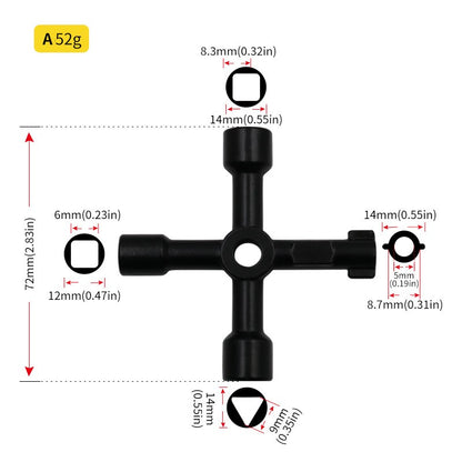 Chave Inglesa Phillips de 4 Vias Mini Universal Triângulo Interno Multifunções Pequena Chave Cruzada Ferramentas Manuais de Reparo Para Elevador de Carro