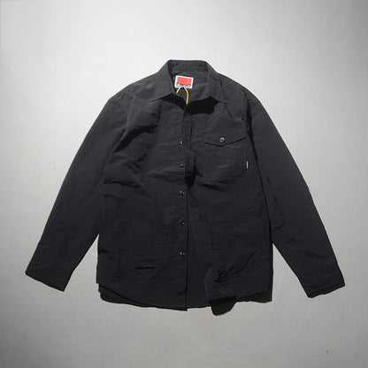 2025 Autumn New Japanese Retro Long-Sleeve Turn-down Collar Outdoor Cargo Shirt Men's Simple Fashion Loose Washed Casual Blouses