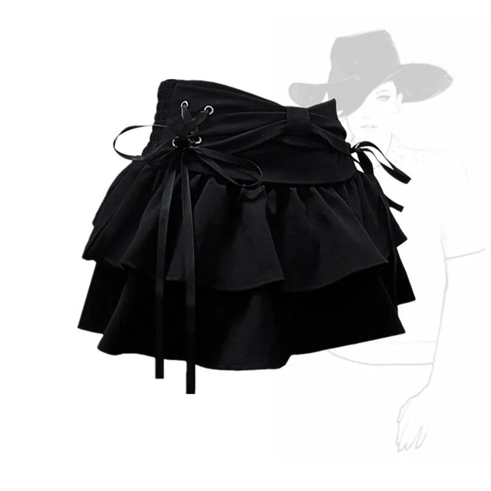 New Fashion Women Hot Girl Sweet Kawaii Bow Vintage Y2k Clothes American Streetw