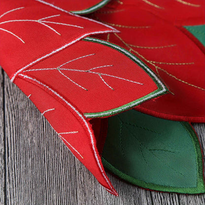 4/2PCS 35X35CM Christmas Embroidered Table Flag Tablecloth European Embroidered Placemat Modern Nordic Circular Cover Tablecloth