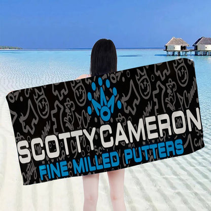 Scotty Camerons Flag Anime Beach Swimming Towel Soft Absorbent Washcloth Children's Gifts for Kids Travel Camping Gym