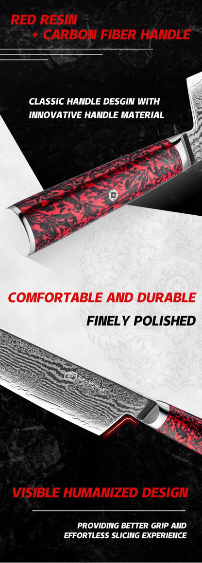 Grandsharp 1-6 Peças Conjunto de Facas de Cozinha 67 Camadas de Aço Damasco com Pó S35VN Faca Afiada de Chef Nakiri para Descascar Utensílios de Cozinha