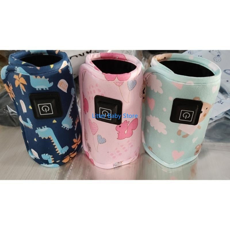 N80C Adjustable Temperature Control Breast Milk Heater Bag Portable USB Baby Bottle Warmer 5V 2A Heating Travel Milk Warmer