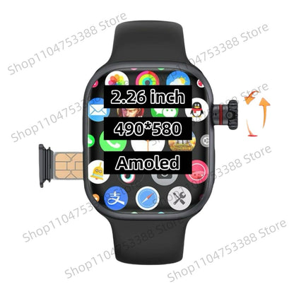 CD99 watch X 5G smartwatch 2.29inch AMOLED 5G LTE smart watch with 180 ° rotary camera GPS WiFi SIM card slot health monitoring