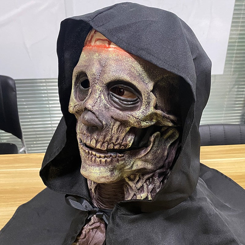 2026 Halloween Latex Skeleton Head Mask Horror Brain Helmet Mask Cosplay Party Supplies Skull Full Face Mask
