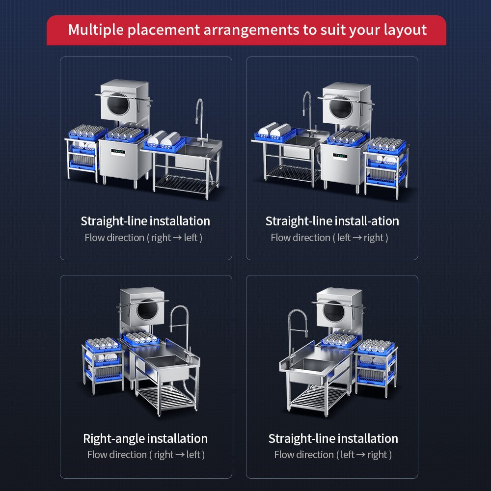 Automatic Stainless Steel Commercial Dishwasher Restaurant Hotel Dish Washing Machines for Washing Dishes