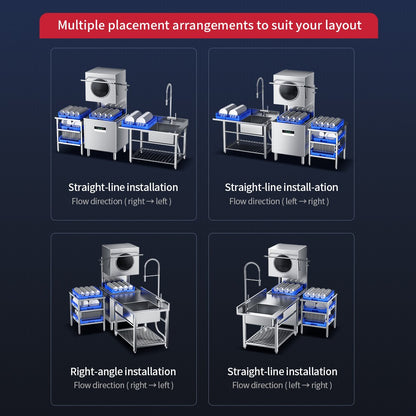 Automatic Stainless Steel Commercial Dishwasher Restaurant Hotel Dish Washing Machines for Washing Dishes