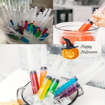 50 Peças Seringas de Gelatina de 20ml, Seringas de Festa para Injeções de Gelatina, Halloween Ação de Graças Seringas de Gelatina Duráveis