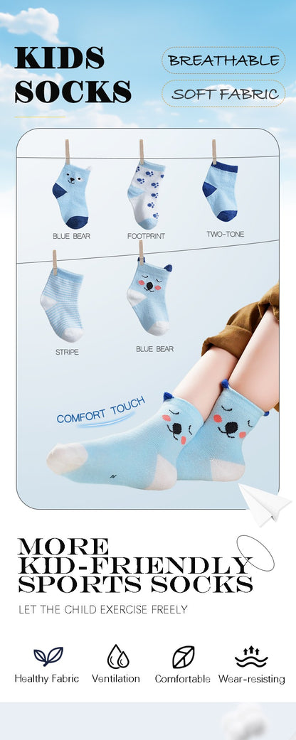10 Pairs Baby Socks Newborn Baby Boy Girls Infant Cute Cartoons Fashion Soft Cotton Short Socks For 0-3 Years Kid's Socks