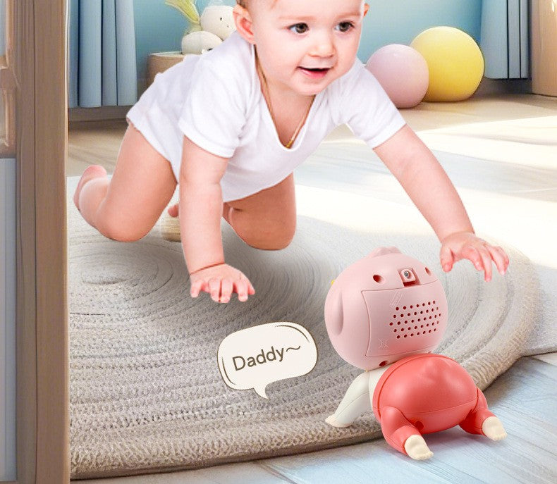 1PC Crawling Doll Baby Toy with Music, Aged 0-1, Learning Crawling Guidance and Head Up Training