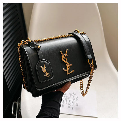 High quality women's bag crossbody bag large capacity texture single shoulder small square bag chain commuting phone bag