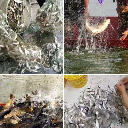 Rede de Pesca de Nylon Monofilamento 3 Camadas Malha de Emalhar para Isca de Peixe, Profundidade 1,5m a 6m, Comprimento 20m a 90m, Malha 25mm-60mm