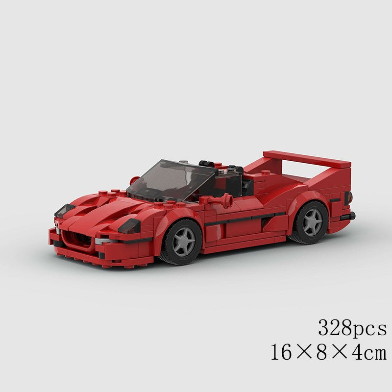 MOC Speed Sports Super Carro de Corrida Blocos de Montar DIY Tijolos Cidade Rally Técnico Grande Veículo de Corrida Presente de Natal Brinquedo