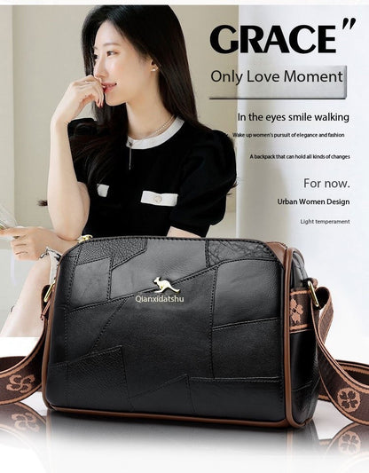 Luxury Kangaroo New Genuine High Quality Soft Leather Women Purses Cofrossbody Bag Designer Brand Ladies Shoulder Crossbody Bags