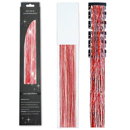 6/12 peças de tic-tac de cabelo sintético, peça única, extensões de cabelo com brilho feminino, kit de enfeites de cabelo, peruca brilhante resistente ao calor