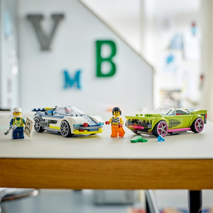 LEGO City 60415 Polícia Perseguindo Meninos e Meninas com Cão de Polícia Quebra-Cabeça Blocos de Montar Brinquedo Infantil Presente