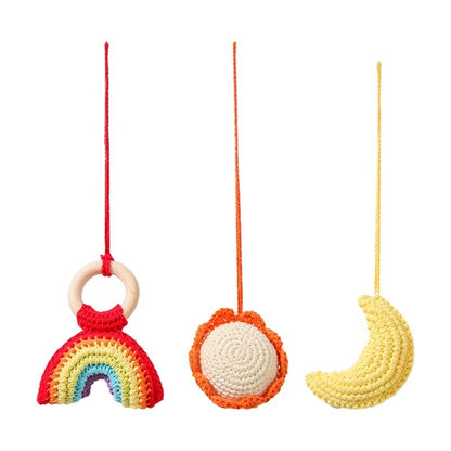 Móbile de Berço de Madeira, Chocalho e Mordedor, Brinquedos Sensoriais para Bebês, Brinquedos de Atividades para Carrinhos, Presentes para Ginásios de Bebês Recém-Nascidos