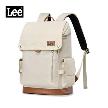 LEE New Korea Style Flip Leather Backpack Women Men Large Capacity Business Commuter Travel Rucksack Buy Laptop School Book Bag