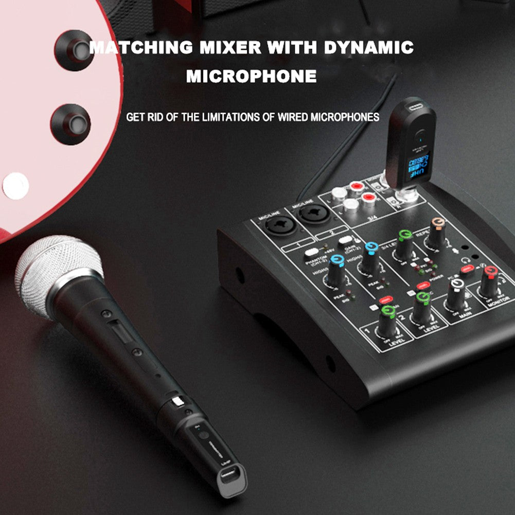 Conversor de Microfone Sem Fio XLR Recarregável Transmissor e Receptor Microfones para Mesa de Áudio Microfone Dinâmico Guitarra Elétrica