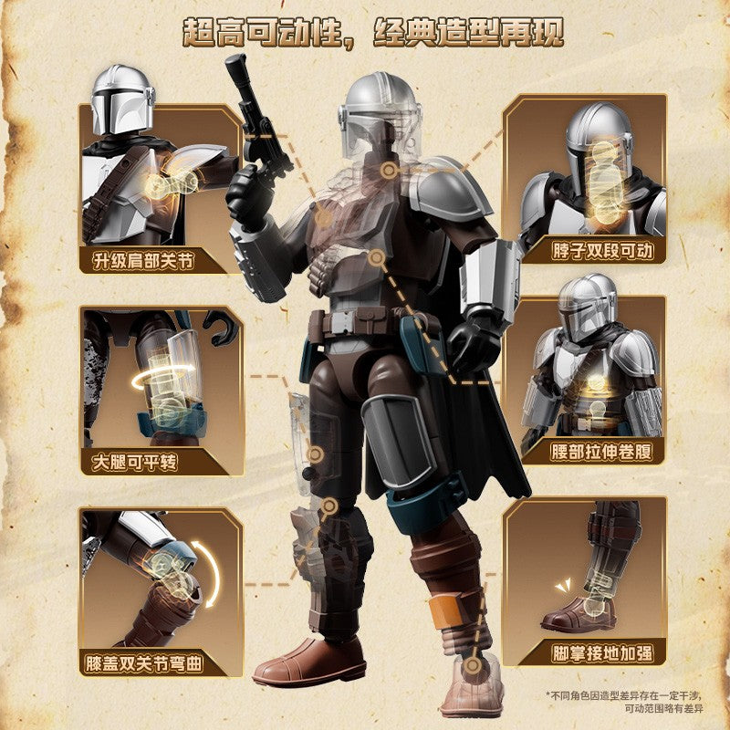 NOVOS BLOKEES Original Mandalorian GV01 Star Wars Brinquedo Djarin Mando Grogu Yoda Boba Fett Imperial Stormtrooper Boneco de Ação Presente